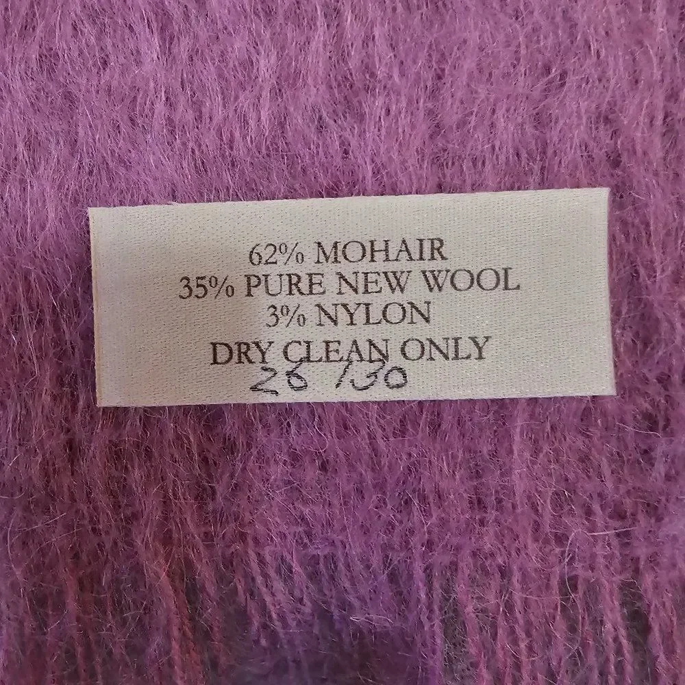 Distinction by Bronte Moon Purple Luxury Mohair Throw 54x72 in